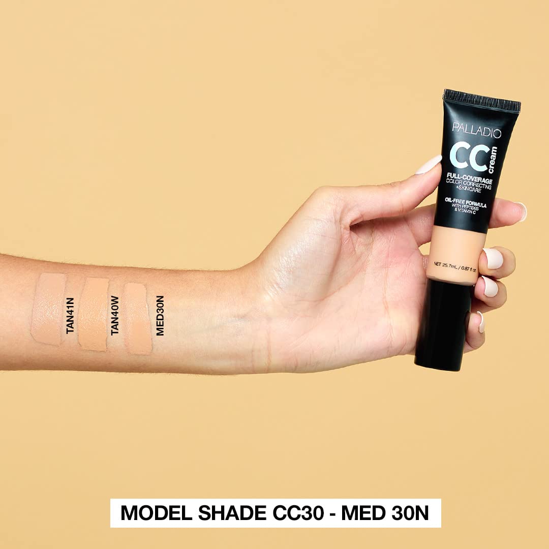 Full-Coverage Color Correction CC Cream, Med 30N