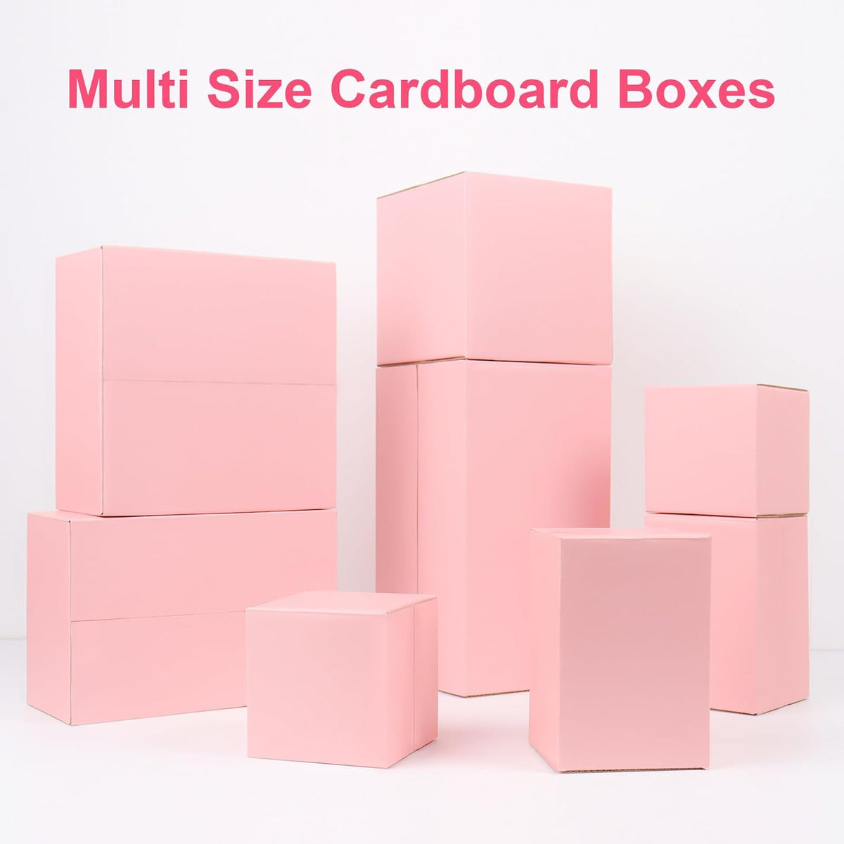 11x6x6 Inches Shipping Boxes Medium, 30 Pack Corrugated Cardboard Boxes, Pink Mailing Boxes for Small Business Packaging