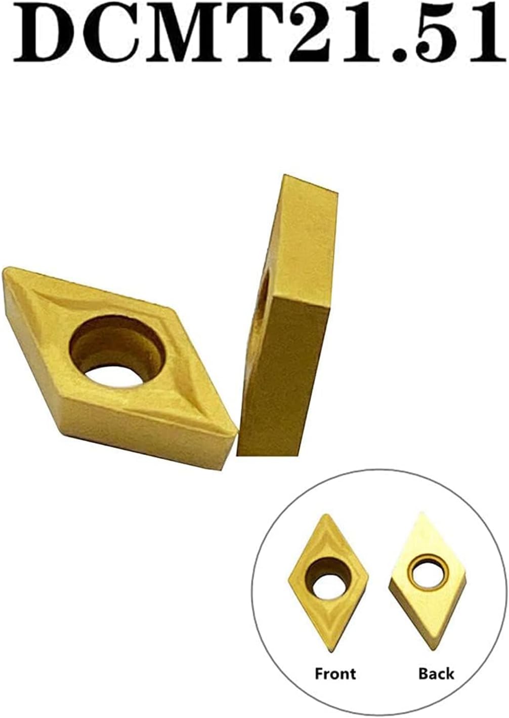 GBJ DCMT070204 Carbide Inserts Wear Resistant For SDJCR Tool Holder
