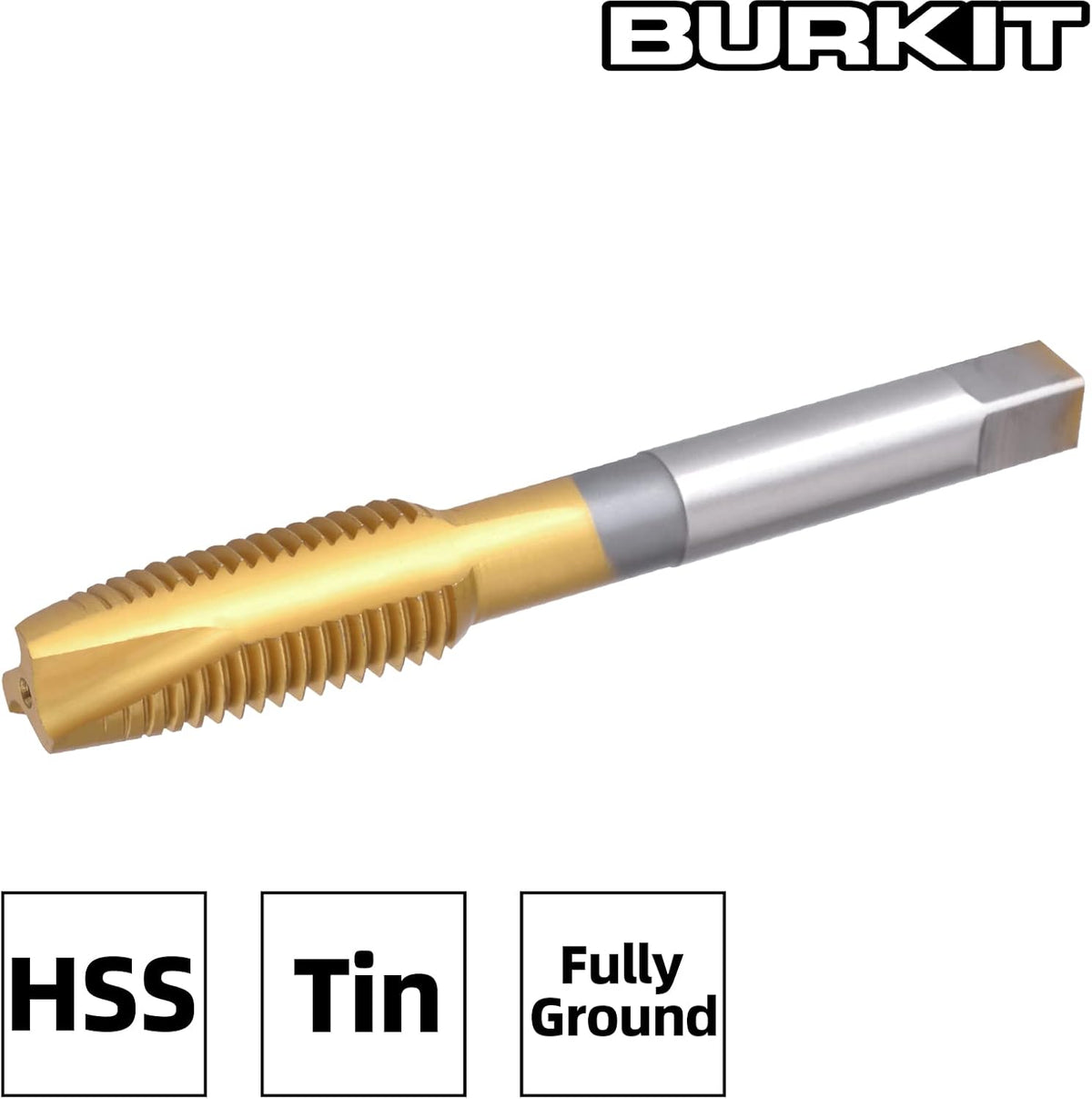 Burkit 1/2"-13 UNC Titanium Coated Spiral Point Tap