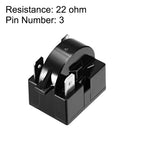 uxcell 22 Ohm 3 Pin Refrigerator Start Relay for Compressor Black