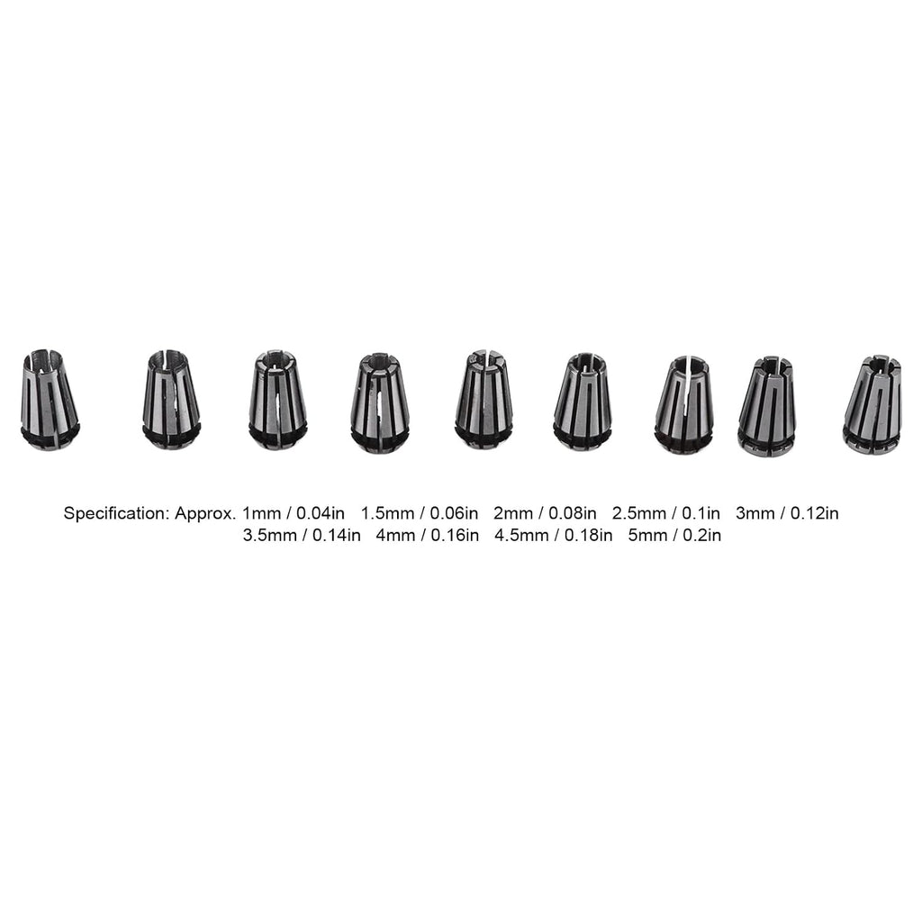 9Pcs ER8 Collet Chuck, High Accuracy CNC Engraving Machine Milling Lathe Tool Tap Chuck