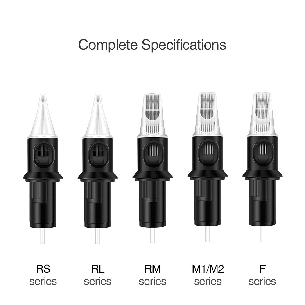 #12(15RM) Standard Disposable Tattoo Needle Cartridges with Membrane Safety Cartridges for Tattoo Artists