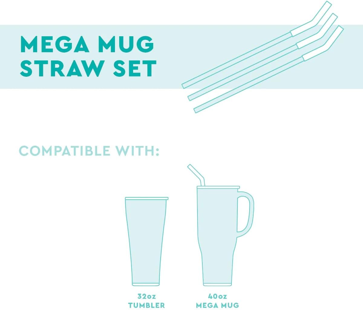 Reusable Straw Set with Cleaning Brush, Pinks | Reusable Straw Set - Cleaning Brush Included - 14 Inch Long