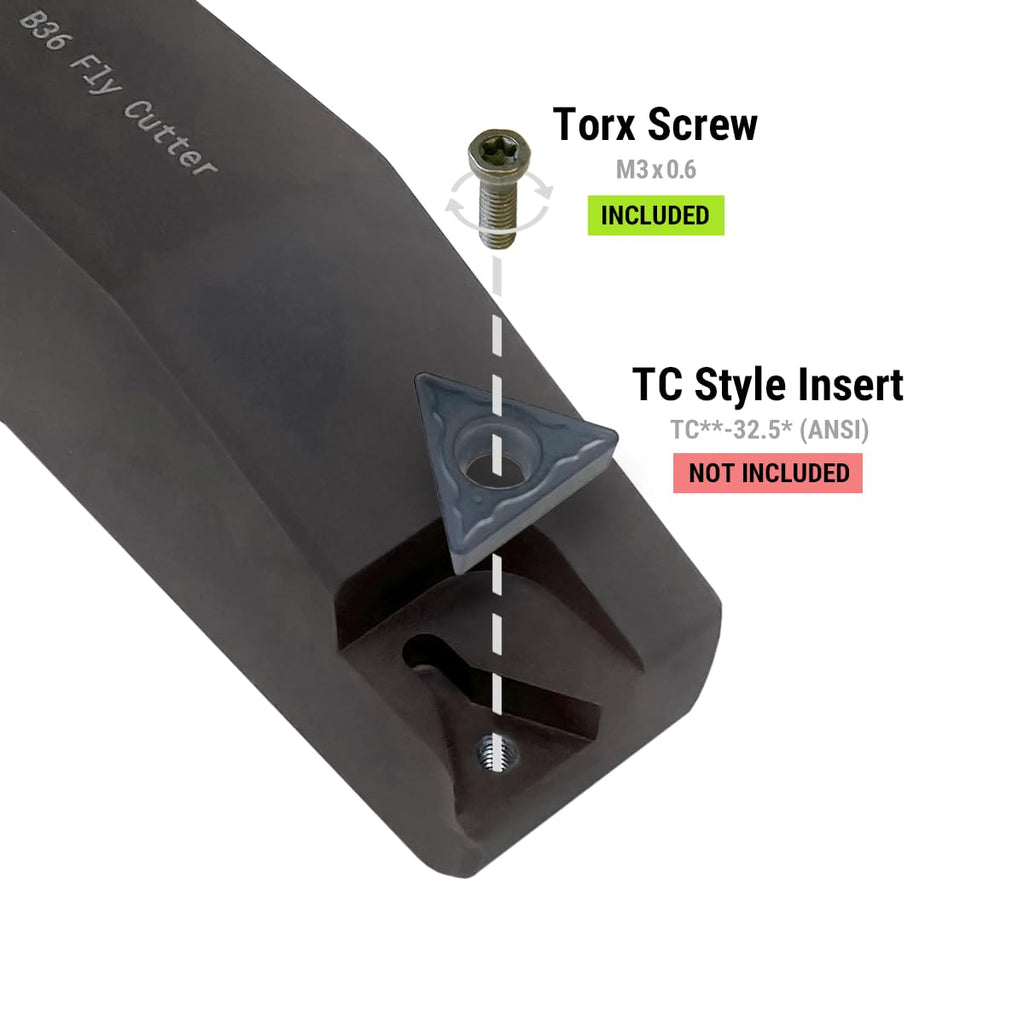 B36 Fly Cutter, 10" Cutting Diameter, 3/4" Pilot Shell Mill Connection, Manufactured in The USA