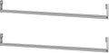 2 Pack Wire Shelving Garment Hanger Bar, Silver, 48 Inch