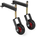 Landscape Rake Wheels 10" Diameter Pair Adjustable Height, Bolt-On Wheels for 3 Point Landscape Rake, Charcoal Finish