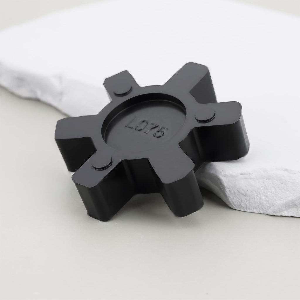 eMagTech 4PCS L075 Solid Jaw Coupling Elastomer Spider Insert NBR Rubber 44.5x12mm for Pumps Fans Motors