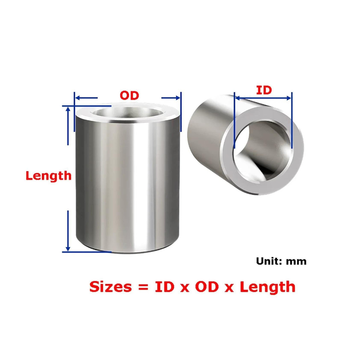 1pcs ID26/27/28/30mm L5-80mm GCR15 Bearing Steel Bushing(26x32x15mm)
