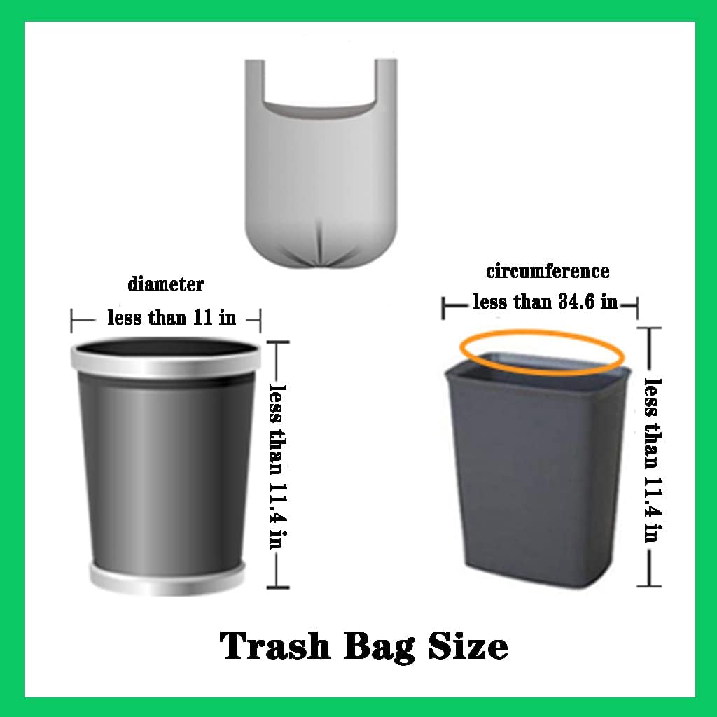 100 Count 4 Gallon Small Black Trash Bags, Durable PE Material, Handles, Breakpoints, 46x60cm