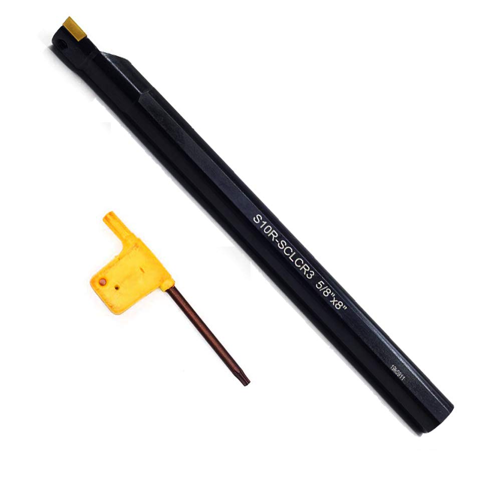 OSCARBIDE 5/8"x 8" Indexable Boring Bar, SCLCR,Right-Hand