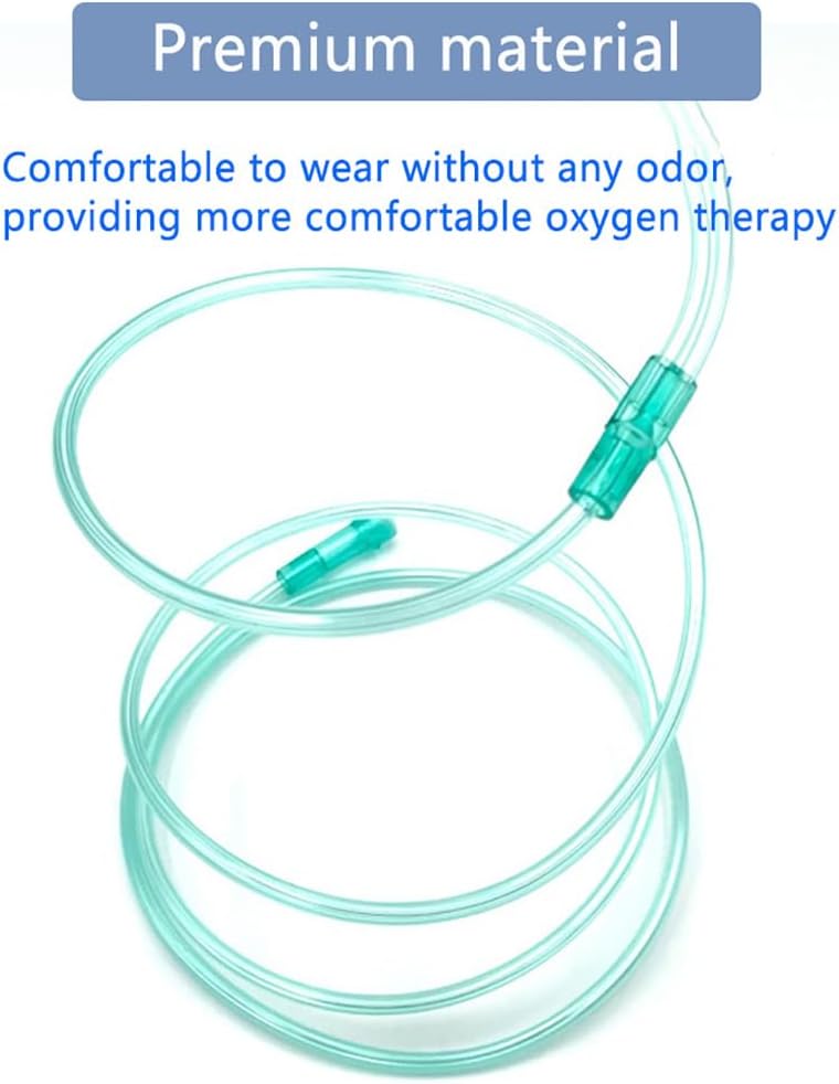 12 Packs of high Flow Ultra Soft Nasal Oxygen Cannula, Green Tube Body canulas, Each Individually Packaged with