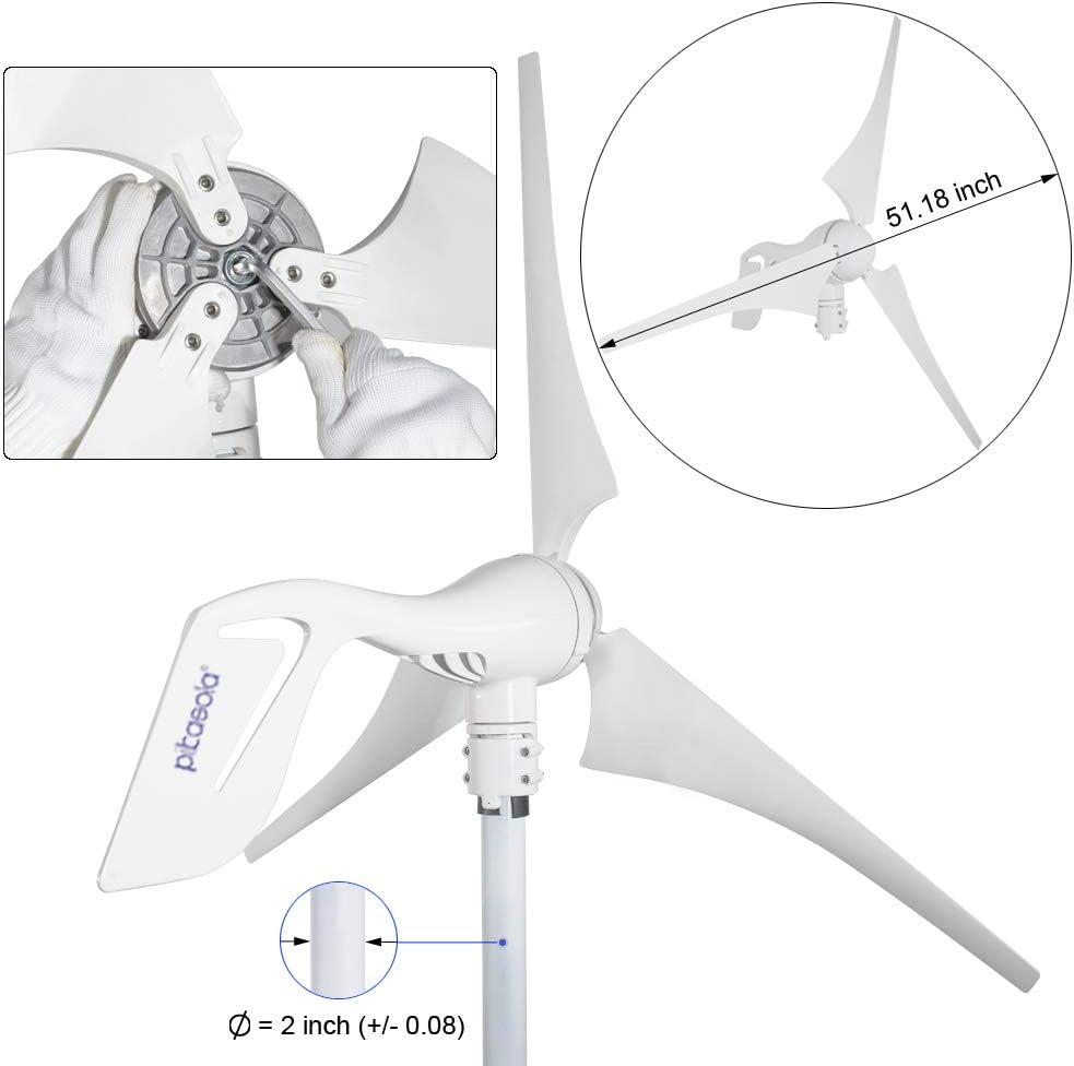 Wind Turbine Generator 12V 400W with a 30A Hybrid Charge Controller. As Solar and Wind Charge Controller which can