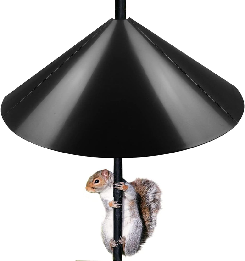 Squirrel Proof Baffle, 19-inch Wide Squirrel Guard Stopper for Outdoor Bird Feeder Poles or Outside Shepherd Hooks