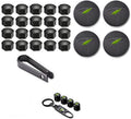 Exterior Decoration 4 Wheel Center Caps and 20 Lug Nut Covers & Air Cap Covers Compatible with Model X S 3 Y