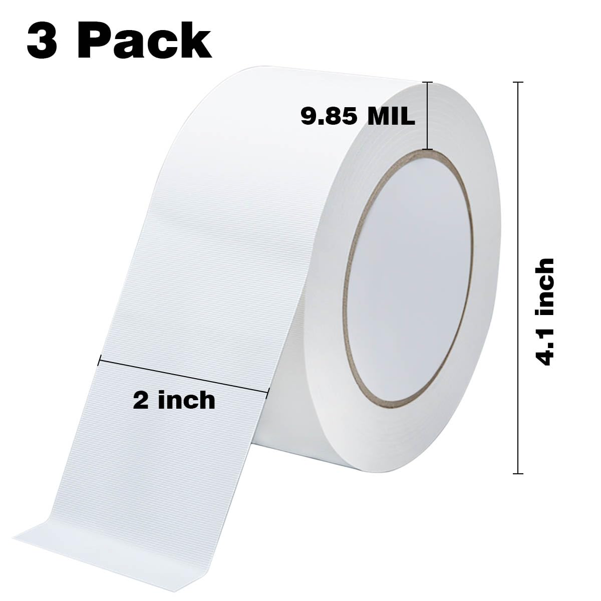 3Pack White Duct Tape Heavy Duty Waterproof 60 Yards x 2 Inch Total