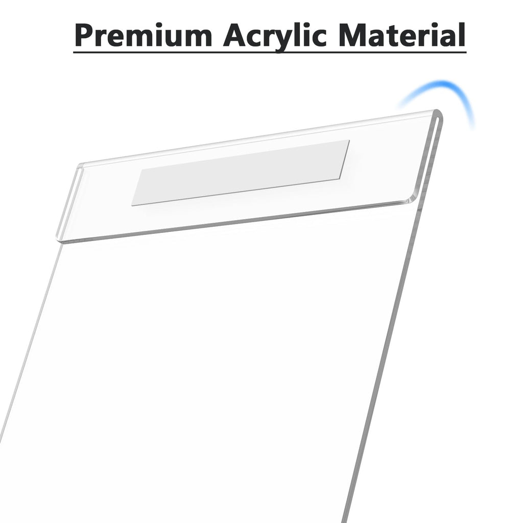 Acrylic Sign Holder 8.5 x 11 Wall Mount, 6 Pack, Vertical