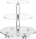 Acrylic Cupcake Stand Clear Round Dessert Tower Holder Display with Base
