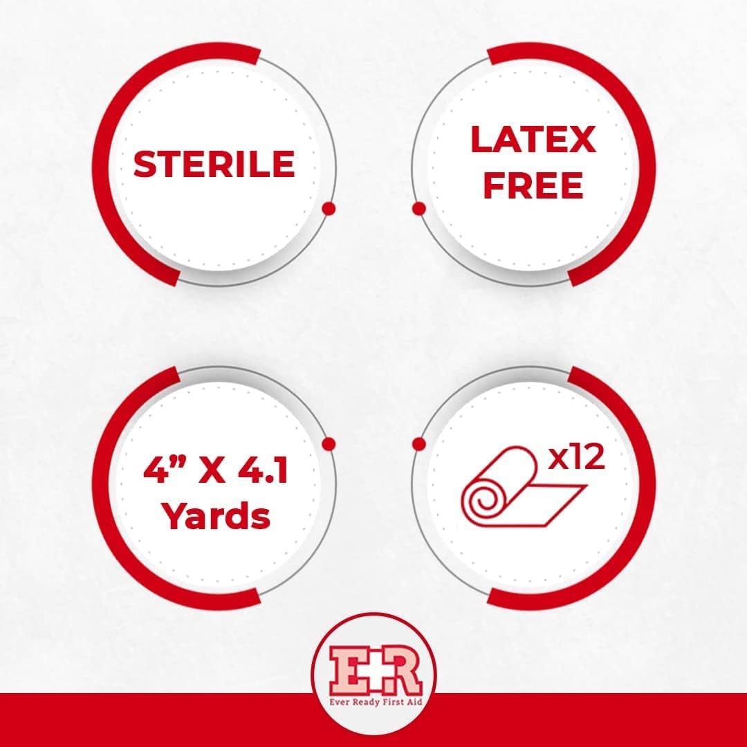 Sterile Conforming Gauze Roll Bandage - Box of 12-4 inch