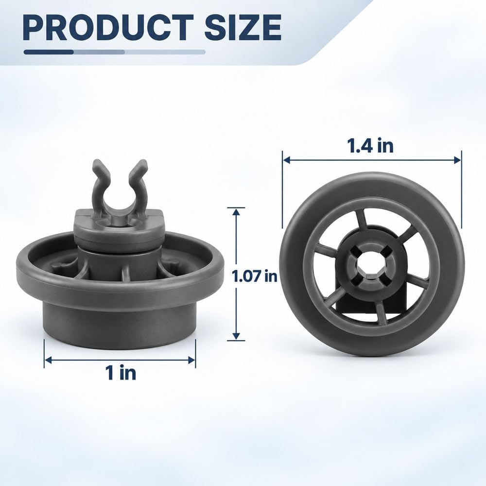·4-Pack Dishwasher Lower Rack Wheels for LG LDS5811ST