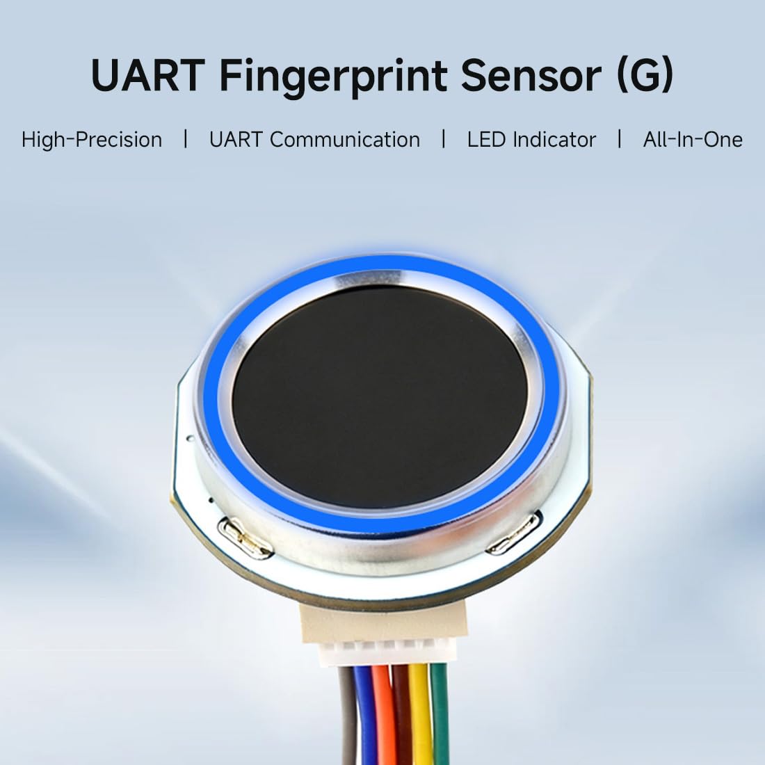 Waveshare Round-Shaped All-in-One Capacitive Fingerprint Sensor G Type