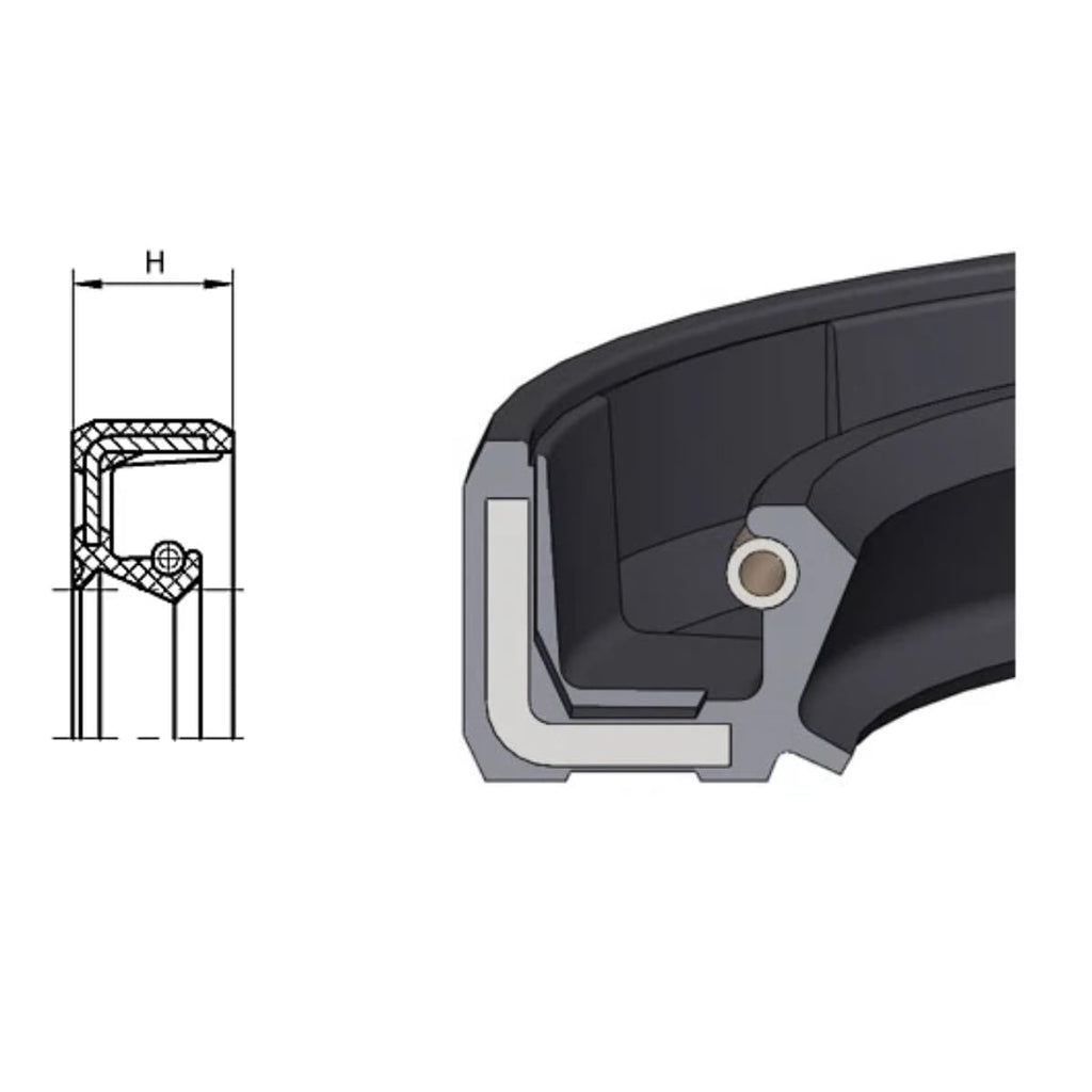 Replacement Kits Oil Seal, 12mm x 22mm x 7mm, 2pc