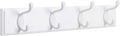Wall-Mounted Coat Rack, Hook Rack, 4 Dual Metal Hooks