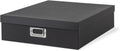 Black Scrapbook Photo Storage Box with Lid, 14.8x13x3.7 In