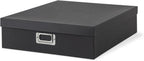 Black Scrapbook Photo Storage Box with Lid, 14.8x13x3.7 In