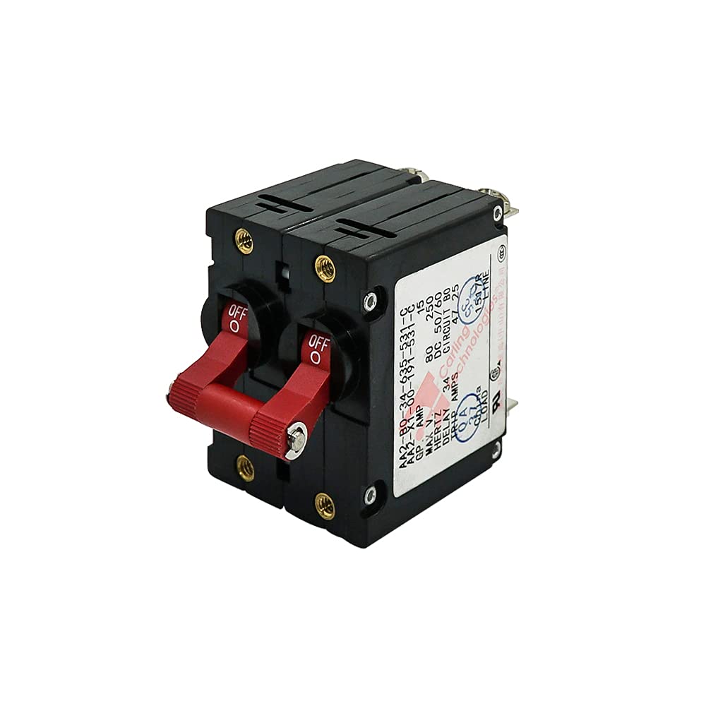 LENKRAD A-Series Red Toggle Circuit Breaker - Double Pole 15A