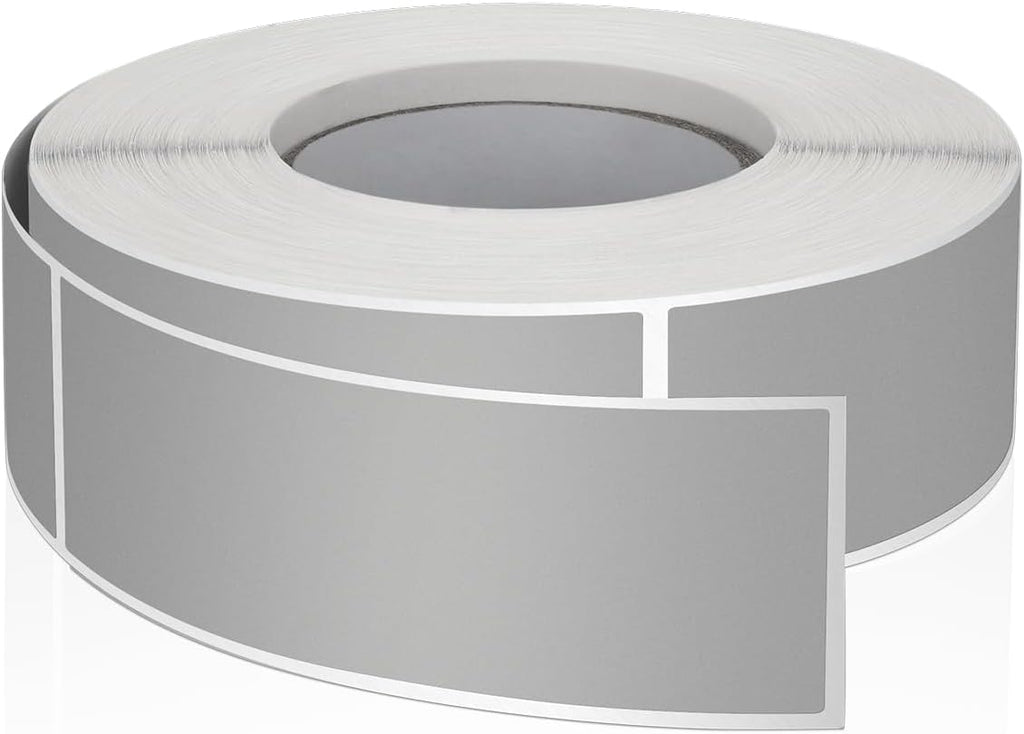 Grey Rectangle Labels 3" x 1" Color Coding Stickers Roll 500 Pcs