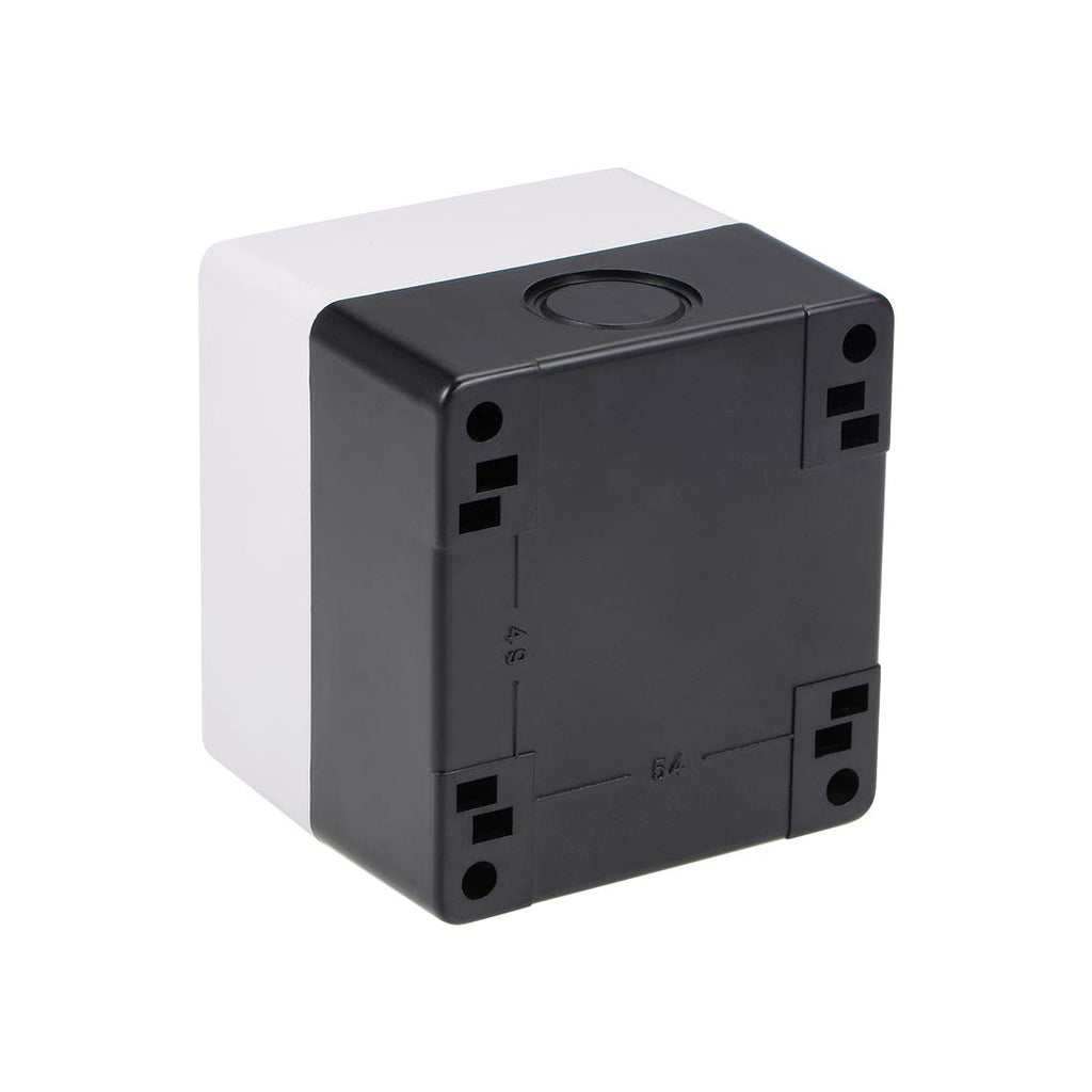 uxcell Push Button Switch Control Station Box 22mm 1 Button Holes White and Black