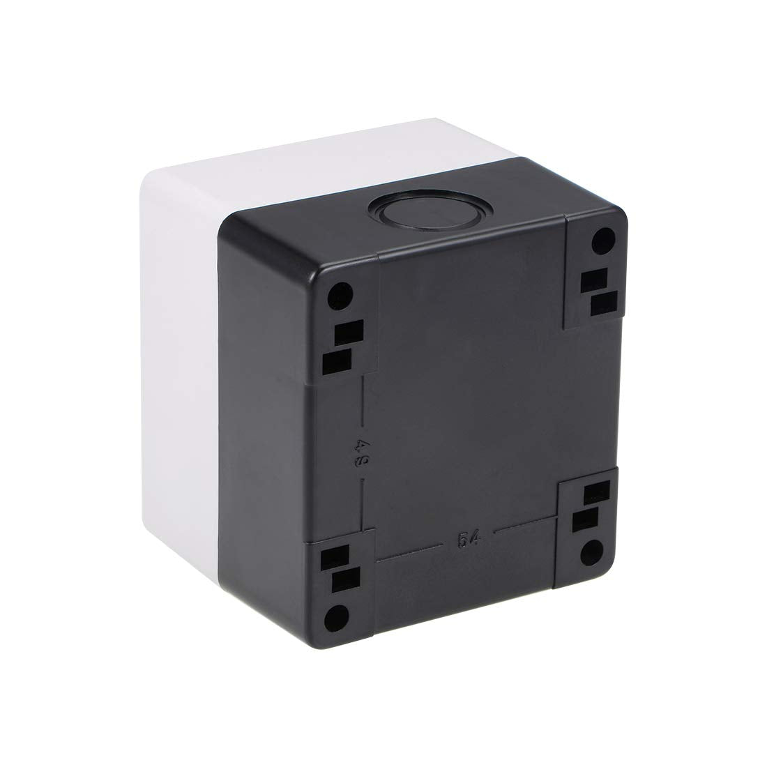 uxcell Push Button Switch Control Station Box 22mm 1 Button Holes White and Black
