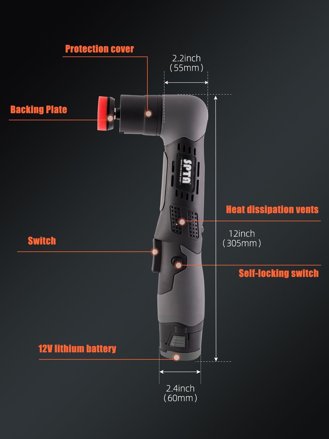 Cordless Mini Polisher, 12V Cordless Multi Polisher, Micro Cordless Scratches Killer Car Polisher RO/DA Mini Auto
