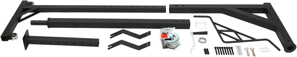 Hitch Mounted Deer Hoist, 600 lbs Hunting Game Hoist with 360° Swivel and Adjustable Height for Truck, Heavy Duty