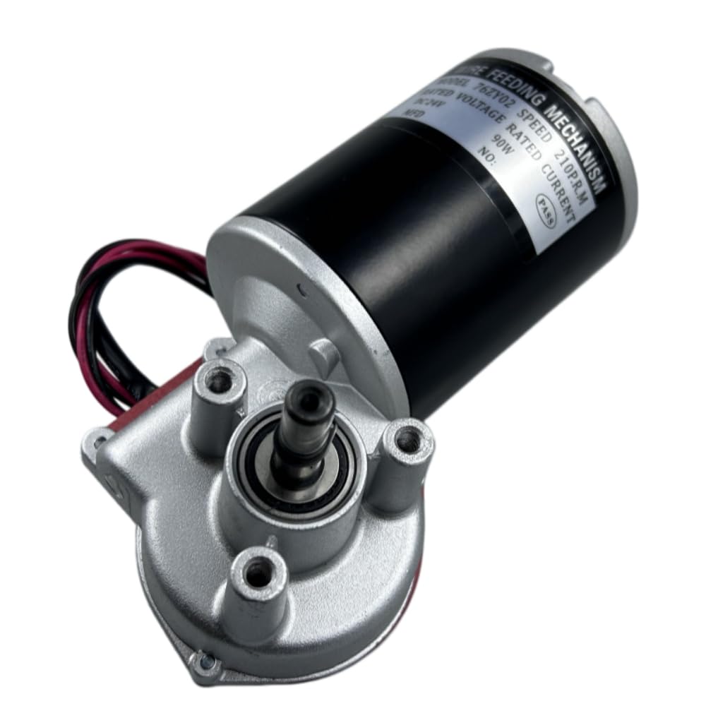 1PC 24V DC High Speed Wire Feed Drive Motor, 76mm Outer Diameter 90W 210RPM 2-24m/min Left Mount Wire Feeder Motor for Century Snap-On MIG Welder Replacement
