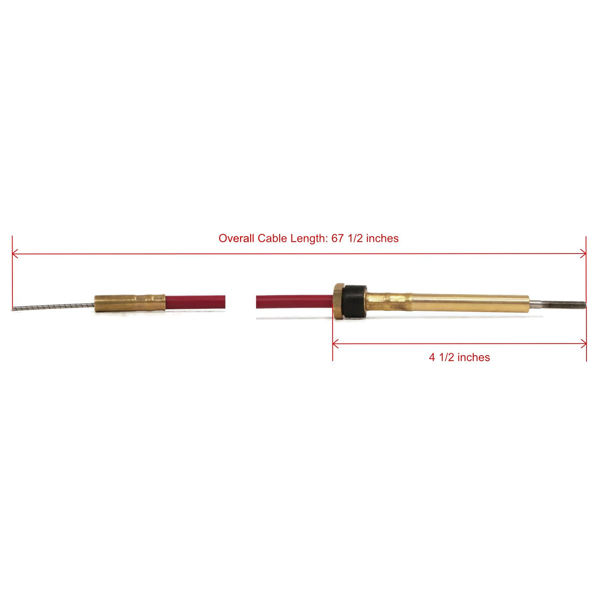 The ROP Shop Lower Shift Cable Kit for 4.3 L OMC 432APLRGD, 434APRRGD, 434APLRGD Boat Engines