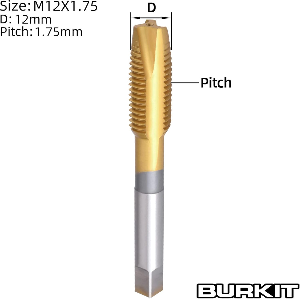 Burkit M12 Titanium Coated Spiral Point Tap