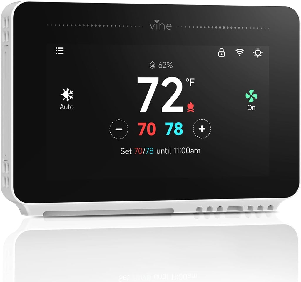 Programmable Thermostat for House with 4.3" Touch Screen, WiFi Smart Home Thermostat for AC and Heating, App/Voice