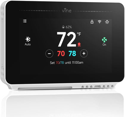 Programmable Thermostat for House with 4.3" Touch Screen, WiFi Smart Home Thermostat for AC and Heating, App/Voice