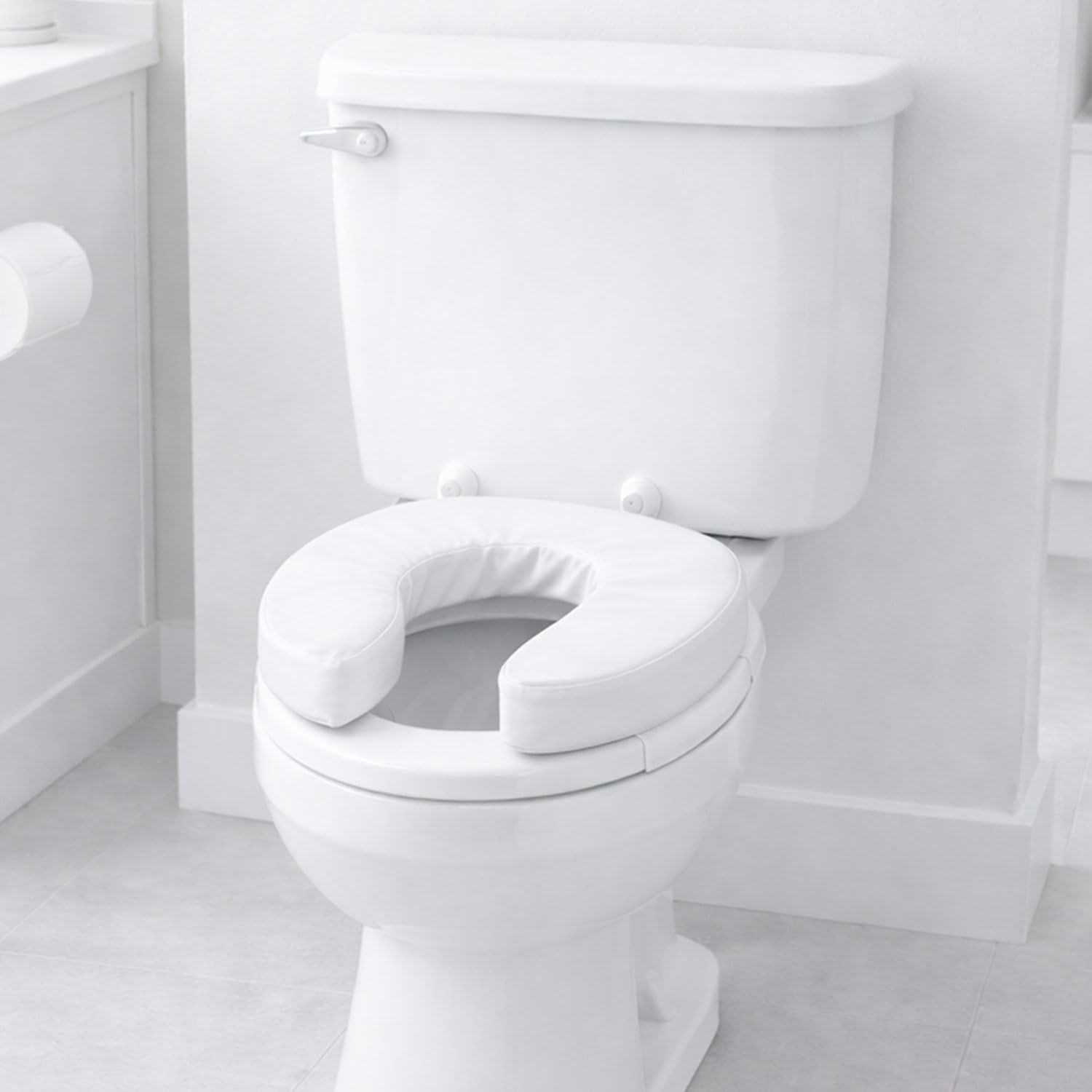 Raised Toilet Seat Toilet, Toilet Seat Riser, Seat Cushion and Toilet Seat Cover to Add Extra Padding to the Toilet