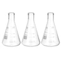 Erlenmeyer Flask,3 Pcs 1000ml 33.8oz Narrow Mouth Graduated Flasks