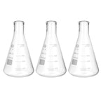 Erlenmeyer Flask,3 Pcs 1000ml 33.8oz Narrow Mouth Graduated Flasks