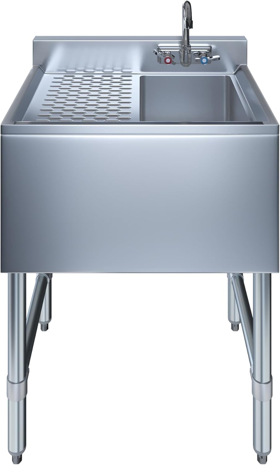19" Underbar 1-Compartment Sink, Left Drainboard, Faucet