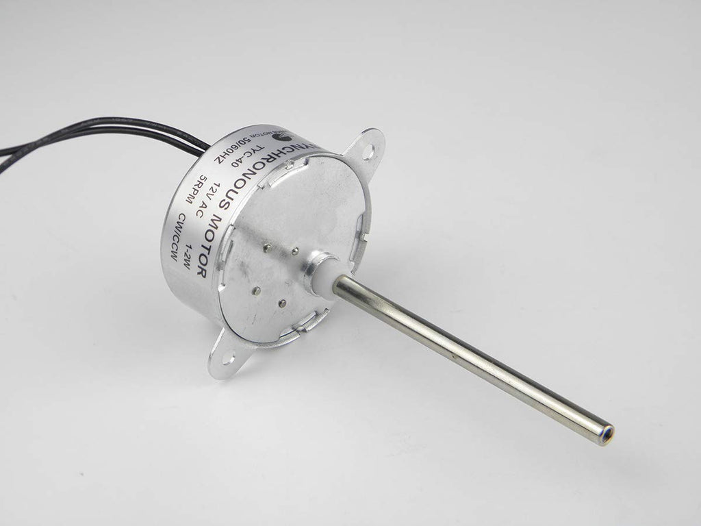 CHANCS TYC-40 12V 5RPM AC Inner-Screw Shaft 74mm Synchronous Motor with AC Wall Power Adapter - Input 110V Output AC 12V for Christmas Decoration