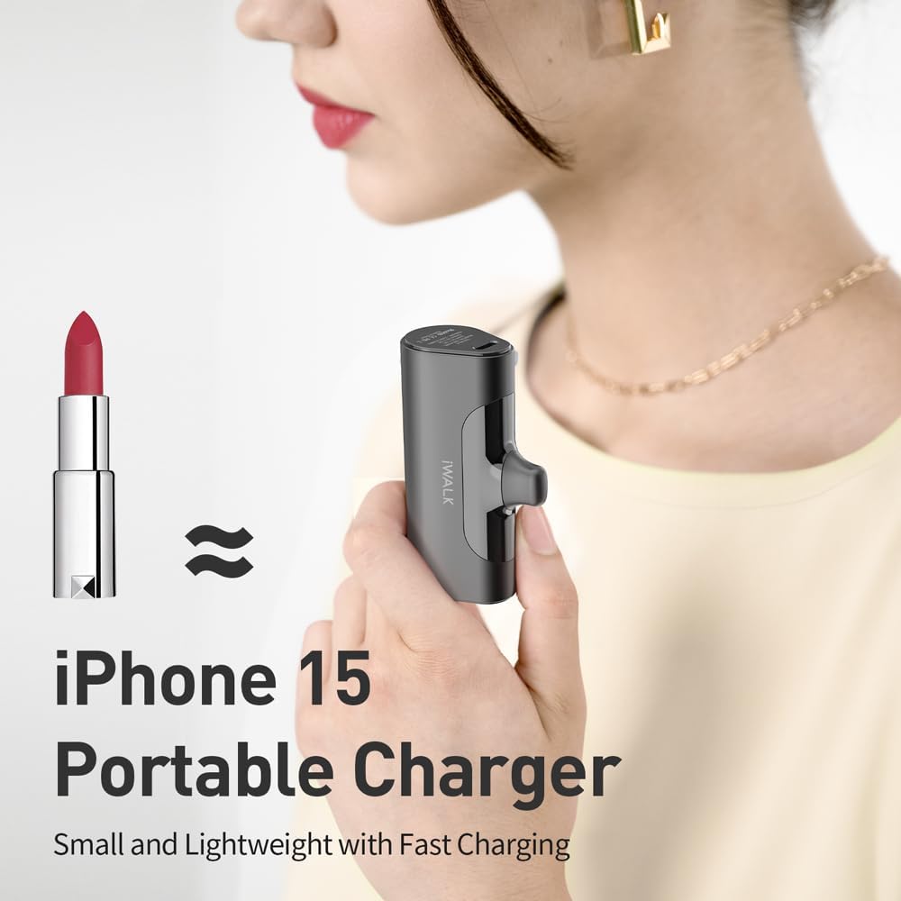 Portable Charger for iPhone 17/16/15 USB-C Small Power Bank 20W 4,500mAh Fast Charging Battery Pack Compatible with