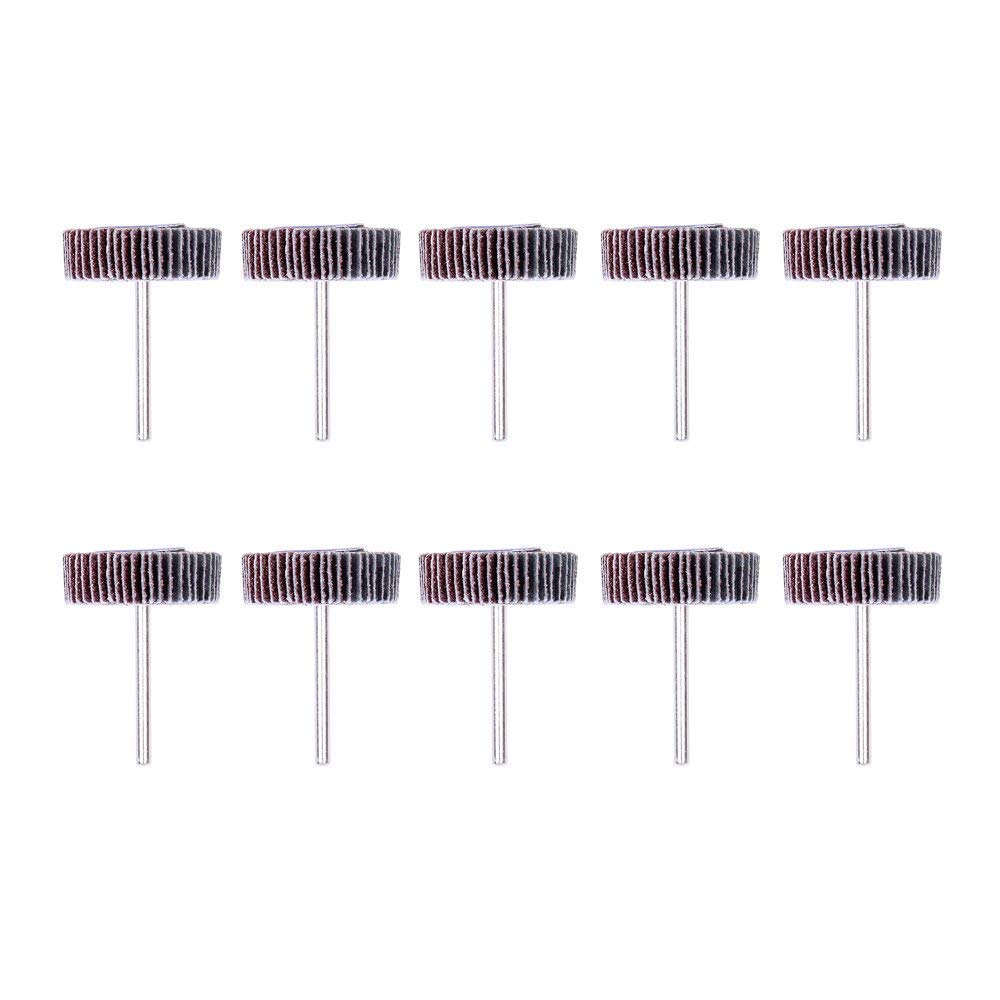 10PCS Flap Wheels 80 Grit Sander, Sanding Attachment for Drill