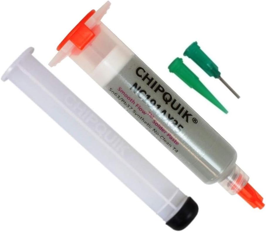Chip Quik NC191AX35 Smooth Flow Leaded Solder Paste Sn63/Pb37 T4 35g Syringe