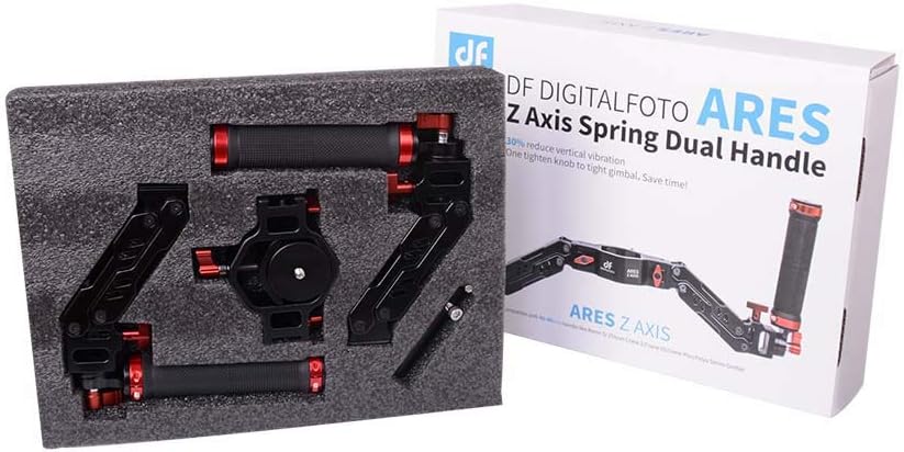 DIGITALFOTO Ares Z Axis Spring Gimbal Dual Handle,Damping Detachable Dual Grip Compatible with Crane 2, DJI RS2/RS3