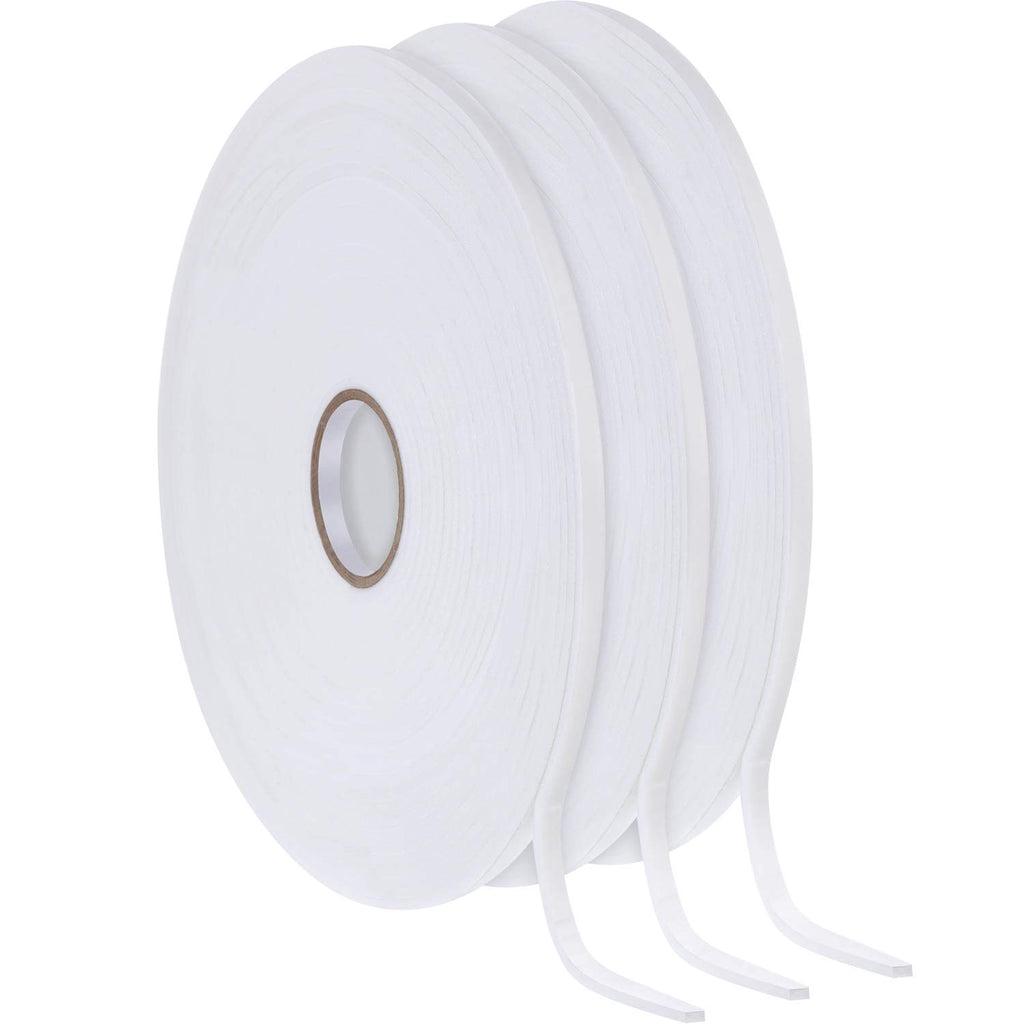 Atuo 3 Rolls Double Sided Foam Tape for Mounting, 1/ 4 Inch by 32.8 Feet